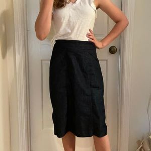 Halogen jean skirt.